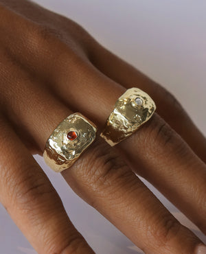 NUCLEUS SIGNET // golden ring - ORA-C jewelry - handmade jewelry by Montreal based independent designer Caroline Pham