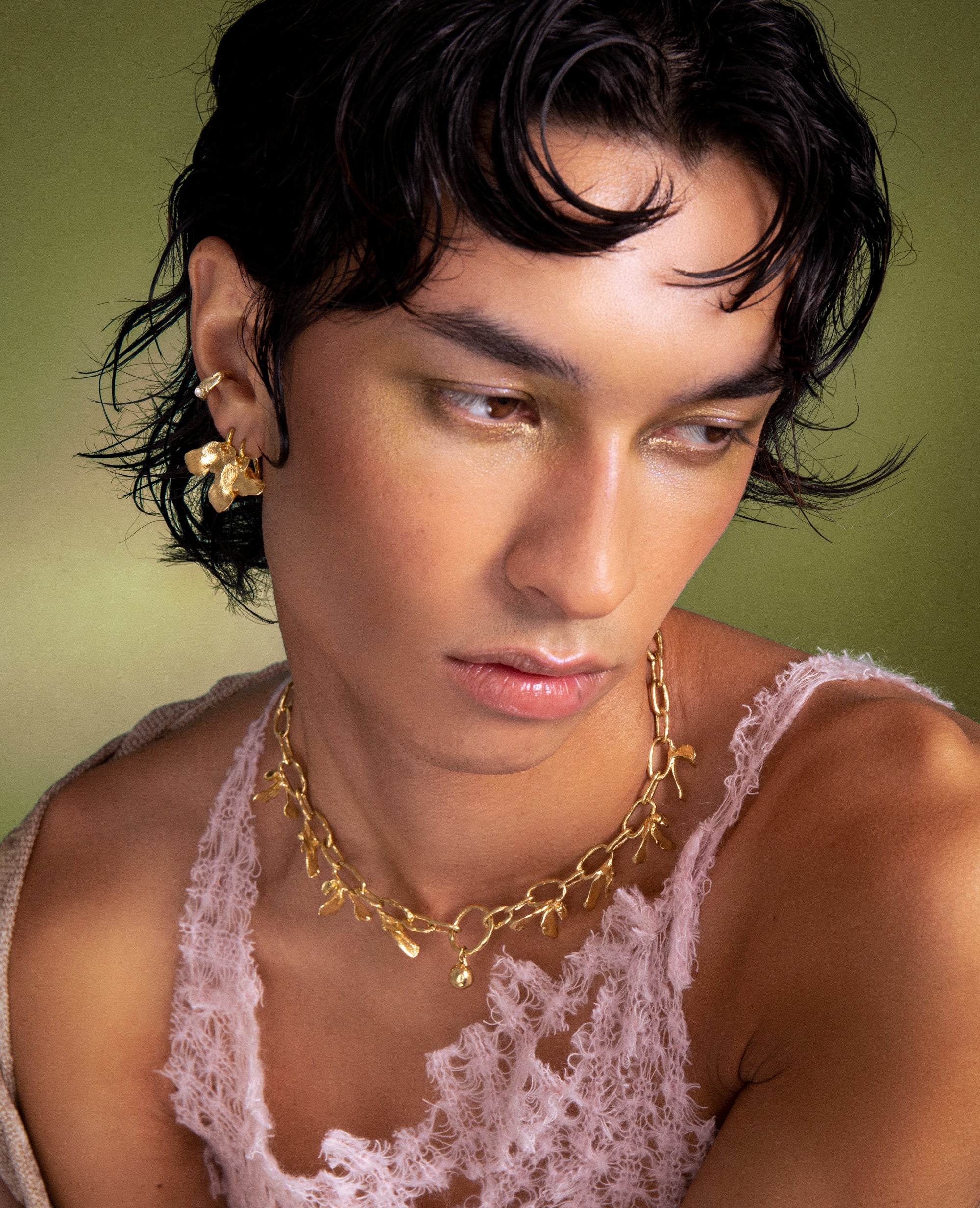 GERMINATI // golden earrings - ORA-C jewelry - handmade jewelry by Montreal based independent designer Caroline Pham