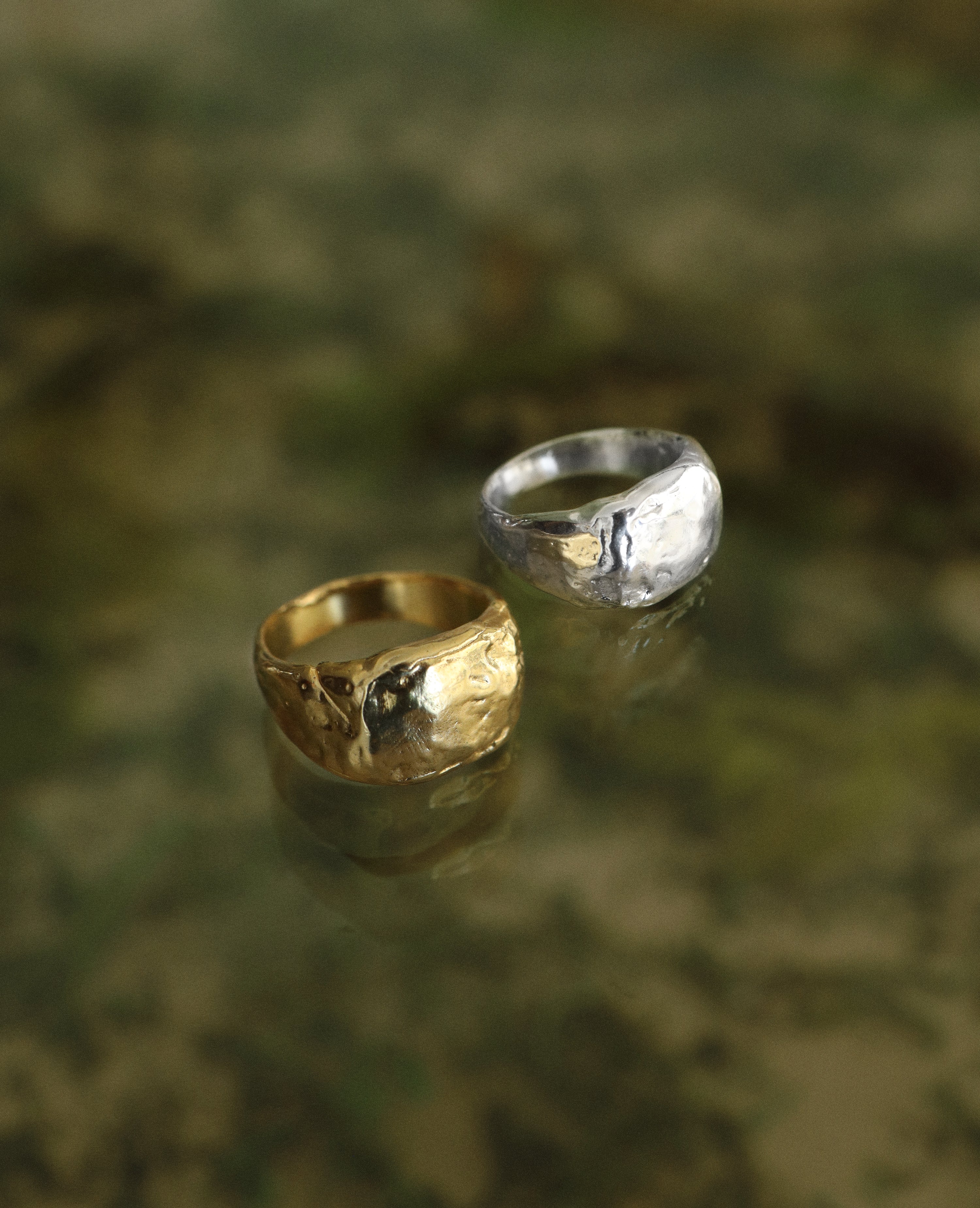 BOULDER SIGNET // golden ring - ORA-C jewelry - handmade jewelry by Montreal based independent designer Caroline Pham