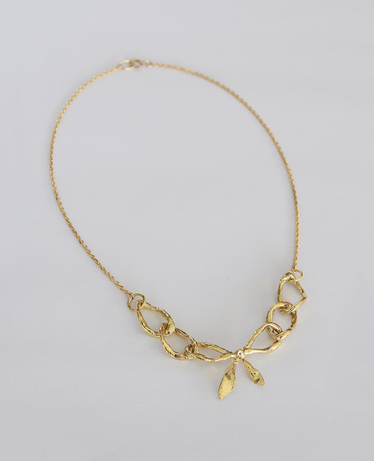 BOW REALIS // golden necklace - ORA-C jewelry - handmade jewelry by Montreal based independent designer Caroline Pham