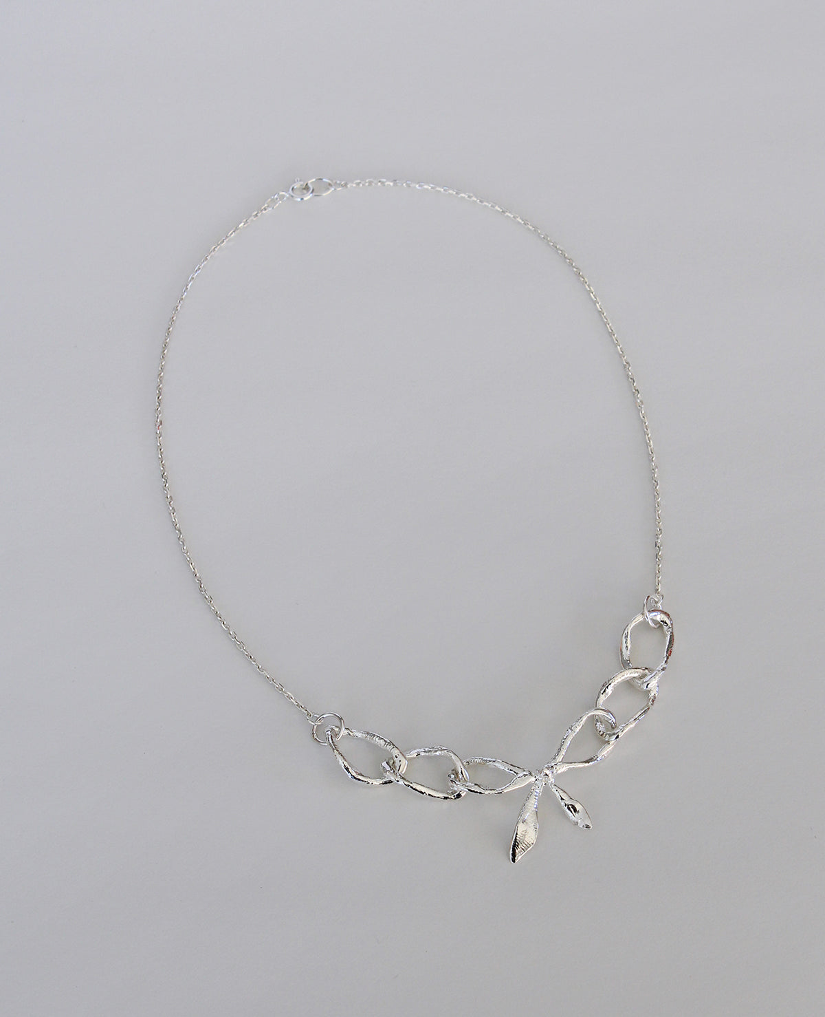 BOW REALIS // silver necklace - ORA-C jewelry - handmade jewelry by Montreal based independent designer Caroline Pham