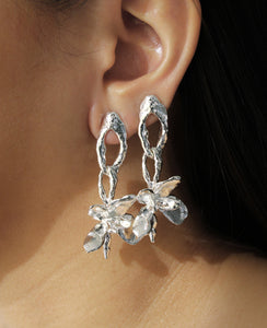 CHUNKY LILIES // silver earrings - ORA-C jewelry - handmade jewelry by Montreal based independent designer Caroline Pham