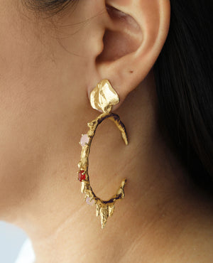 DON'T CRY // golden hoops - ORA-C jewelry - handmade jewelry by Montreal based independent designer Caroline Pham