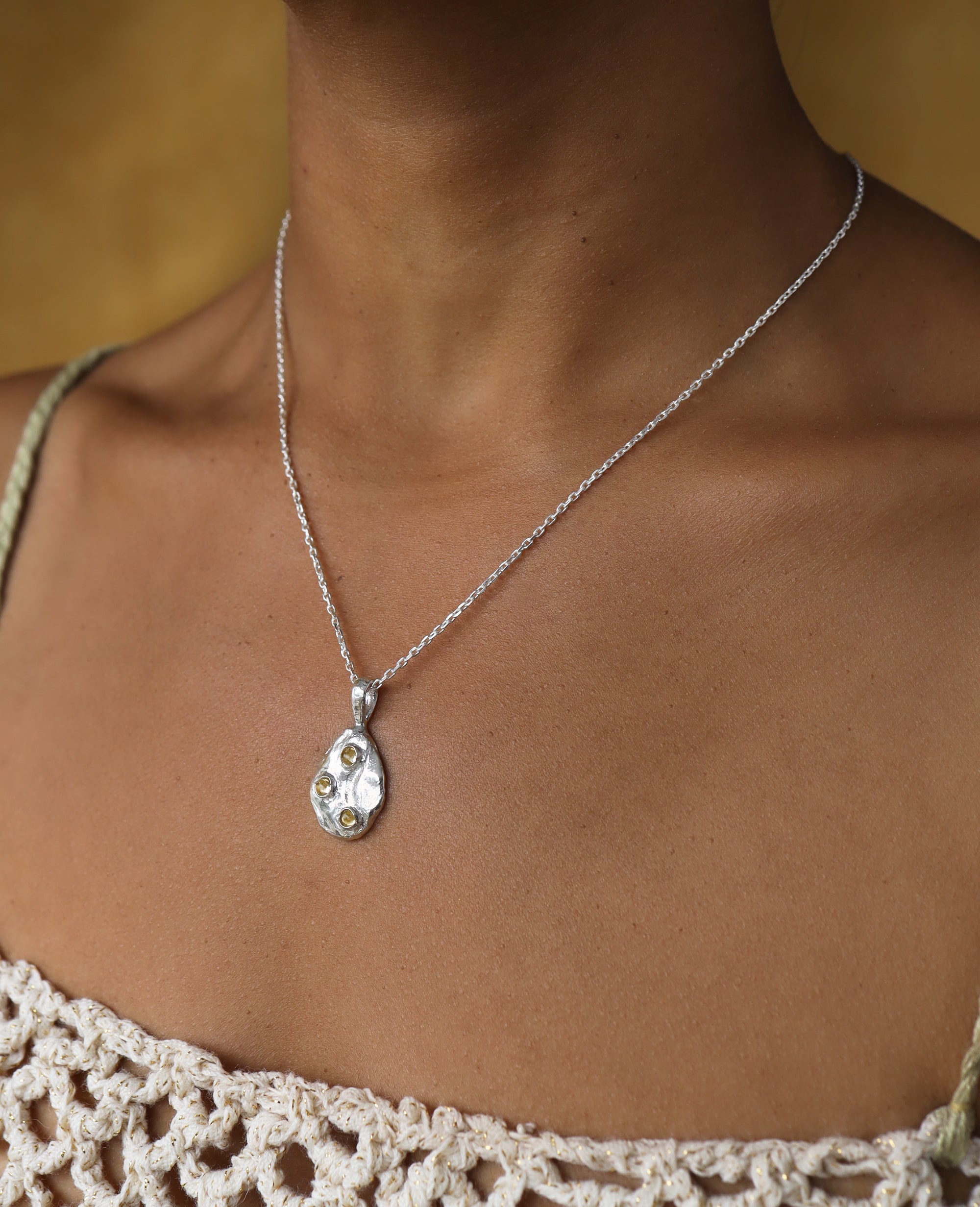 CELESTIAL SPORES // silver pendant - ORA-C jewelry - handmade jewelry by Montreal based independent designer Caroline Pham