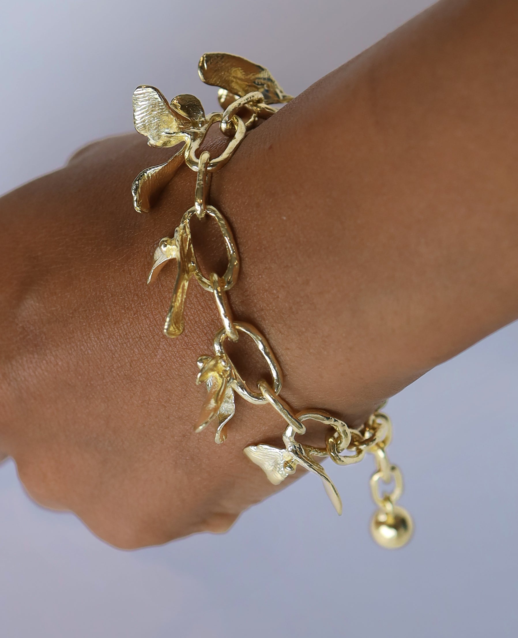 FLORALIS ARMLET // golden bracelet - ORA-C jewelry - handmade jewelry by Montreal based independent designer Caroline Pham