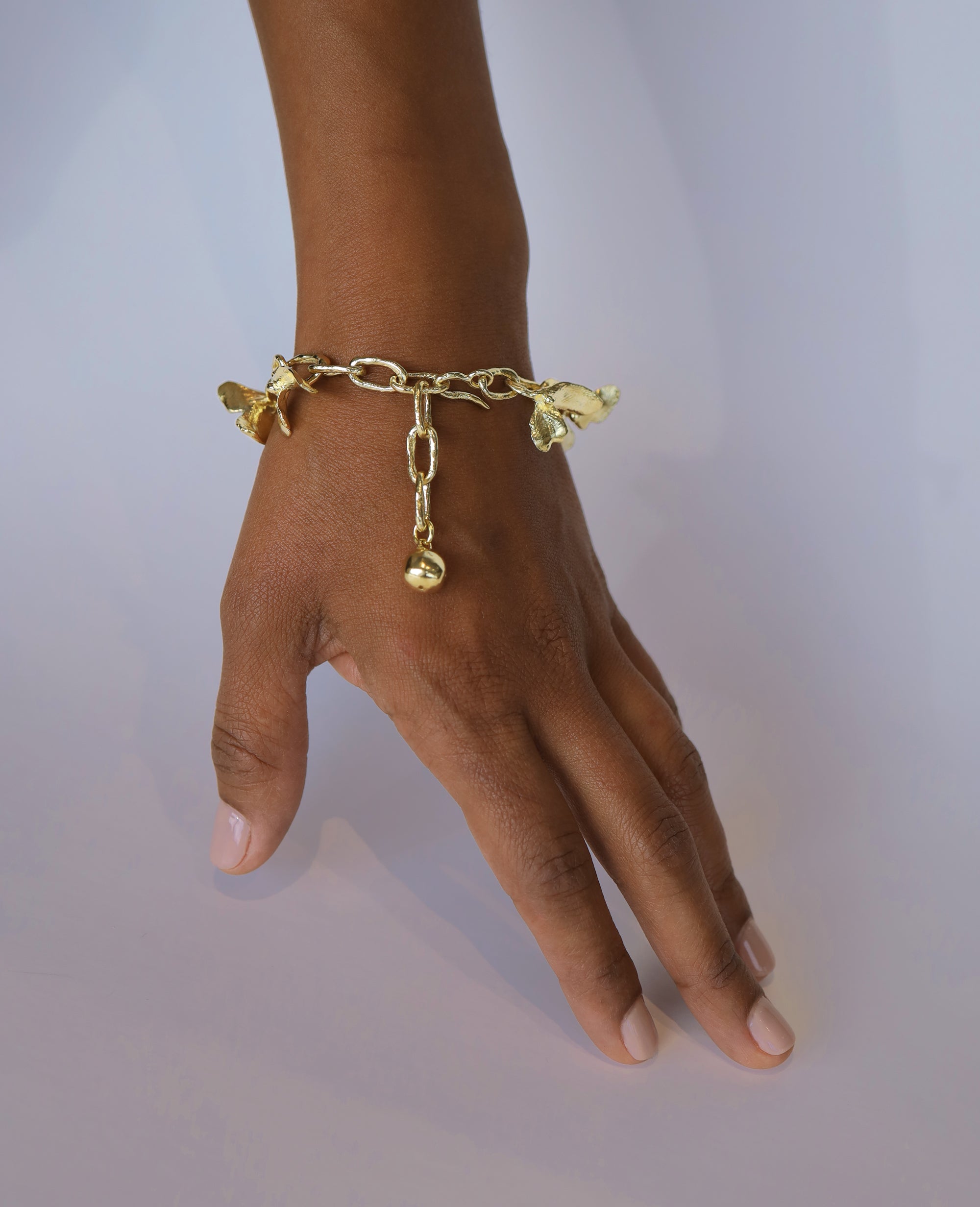FLORALIS ARMLET // golden bracelet - ORA-C jewelry - handmade jewelry by Montreal based independent designer Caroline Pham