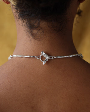 FLORALIS COLLAR // silver necklace - ORA-C jewelry - handmade jewelry by Montreal based independent designer Caroline Pham