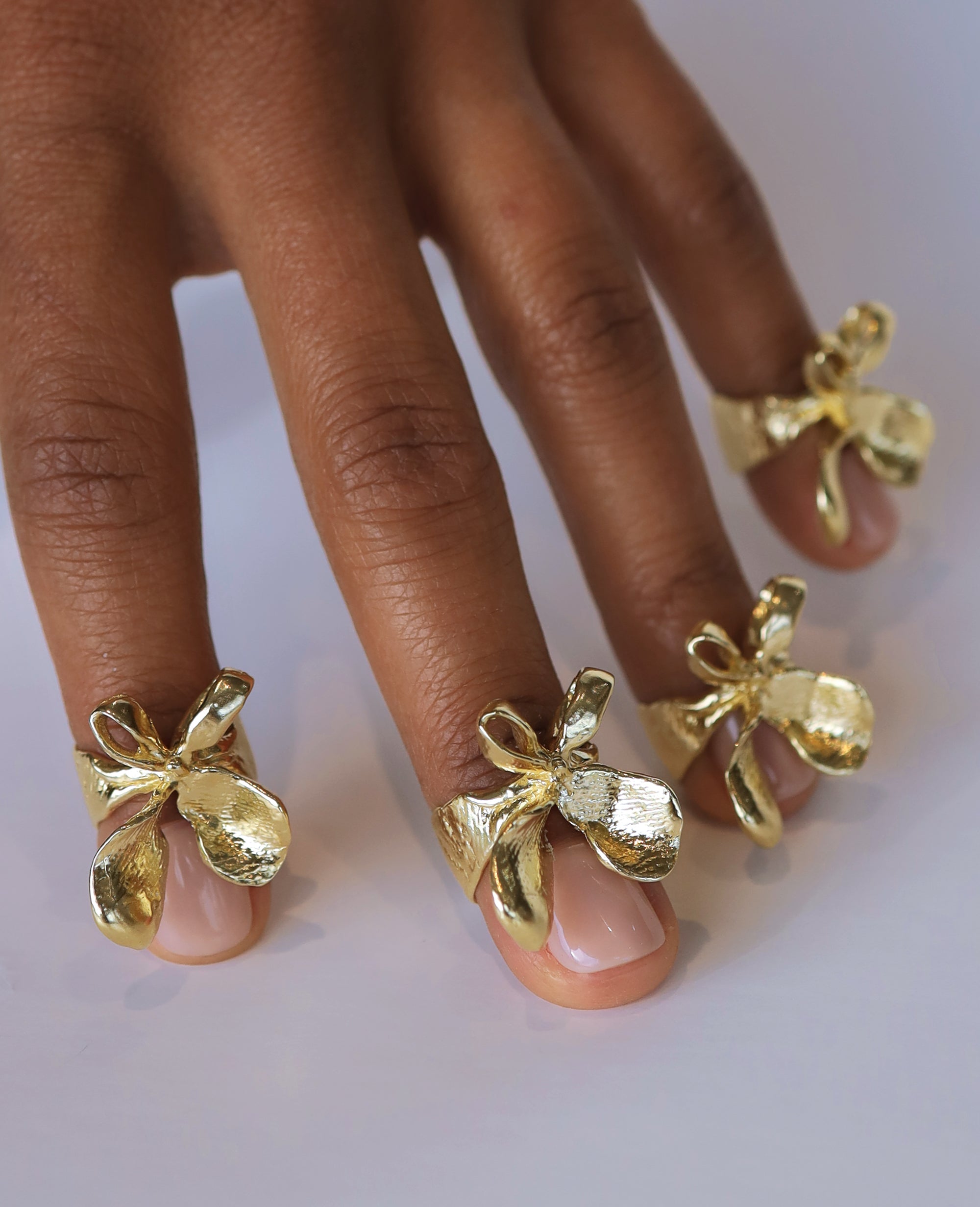 FINGER BOW // golden cuff ring - ORA-C jewelry - handmade jewelry by Montreal based independent designer Caroline Pham