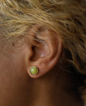 MAGNOLIA STUD // golden earrings - ORA-C jewelry - handmade jewelry by Montreal based independent designer Caroline Pham