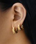 LIBRA MOON // golden hoops - ORA-C jewelry - handmade jewelry by Montreal based independent designer Caroline Pham