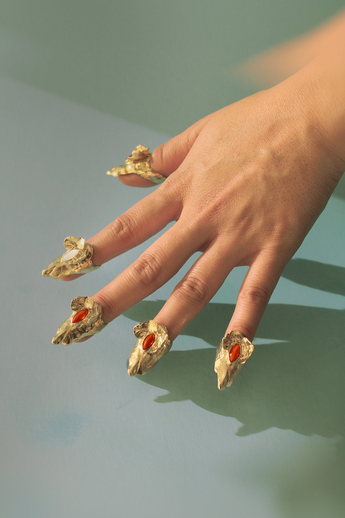 ORCHIS CLAW // golden nail ring - ORA-C jewelry - handmade jewelry by Montreal based independent designer Caroline Pham