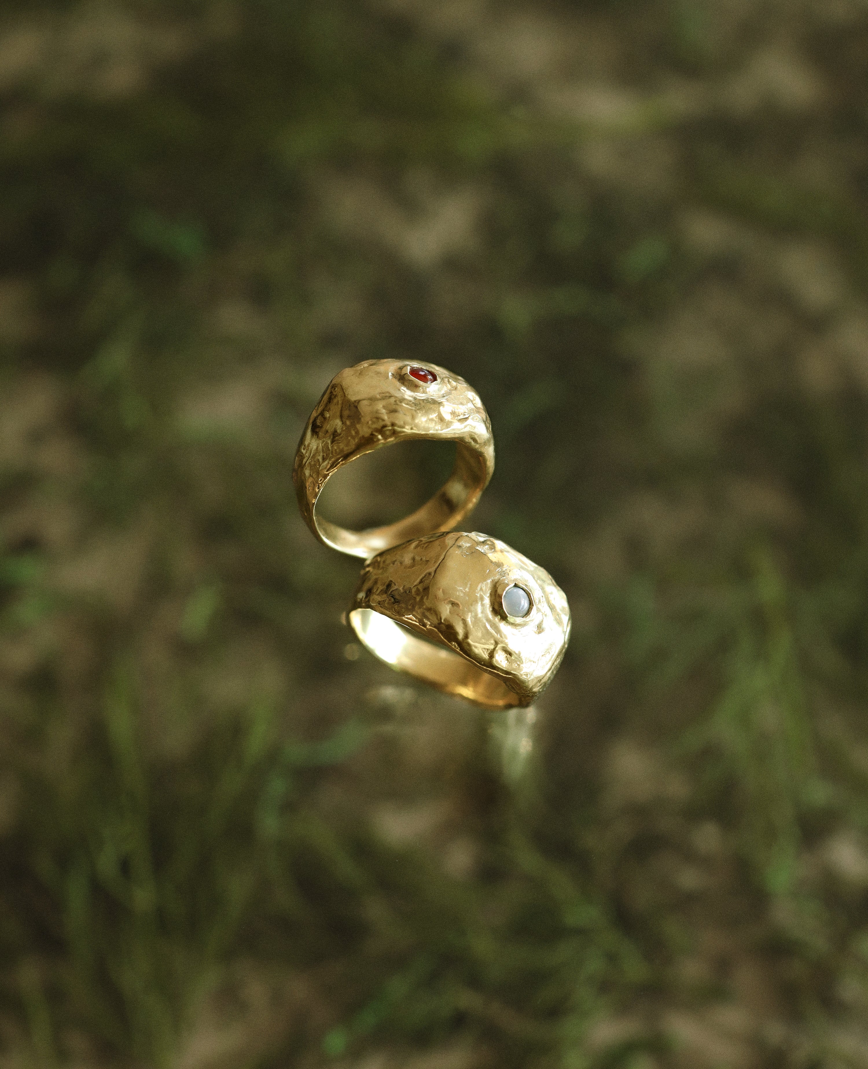 NUCLEUS SIGNET // golden ring - ORA-C jewelry - handmade jewelry by Montreal based independent designer Caroline Pham