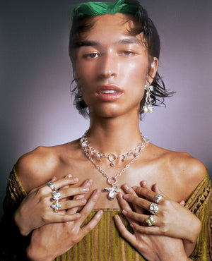 FLORALIS COLLAR // silver necklace - ORA-C jewelry - handmade jewelry by Montreal based independent designer Caroline Pham