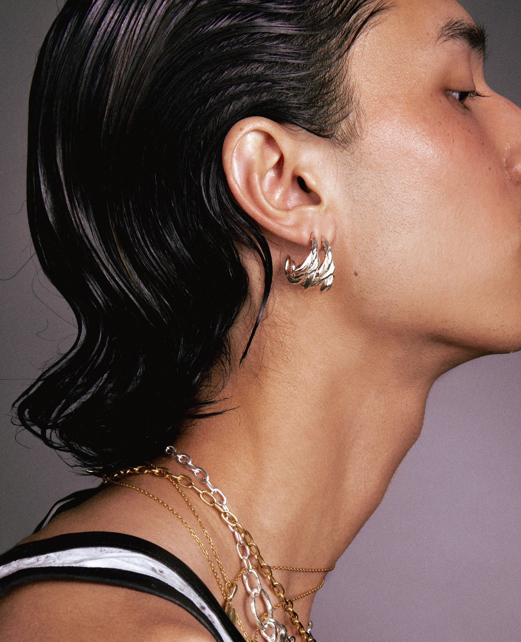 ALGAE TWIST // silver earrings - ORA-C jewelry - handmade jewelry by Montreal based independent designer Caroline Pham