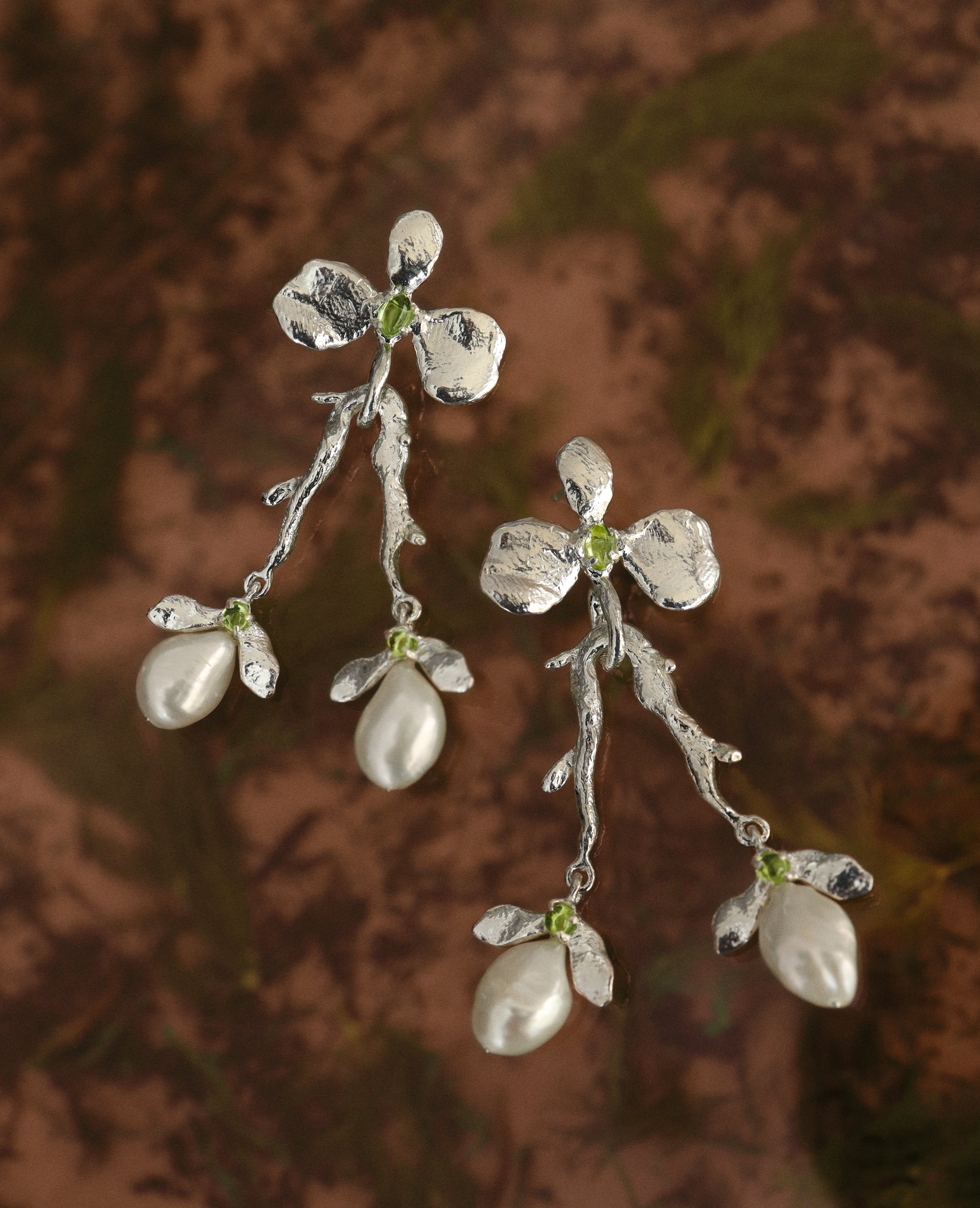 PRICKLY TRILLIUM // silver earrings - ORA-C jewelry - handmade jewelry by Montreal based independent designer Caroline Pham