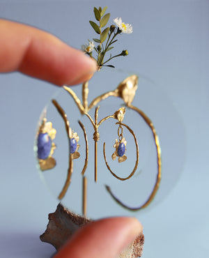 SCORPIO RISING // golden hoops - ORA-C jewelry - handmade jewelry by Montreal based independent designer Caroline Pham