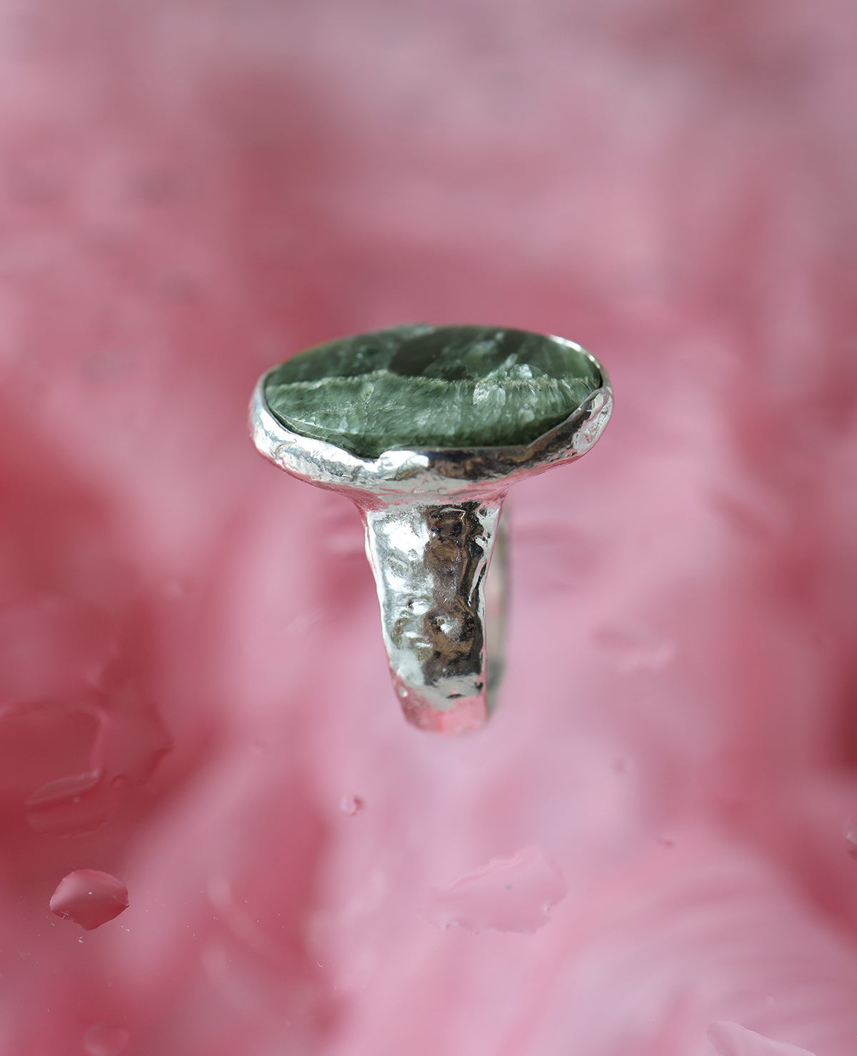 Russian Seraphinite // silver ring - ORA-C jewelry - handmade jewelry by Montreal based independent designer Caroline Pham
