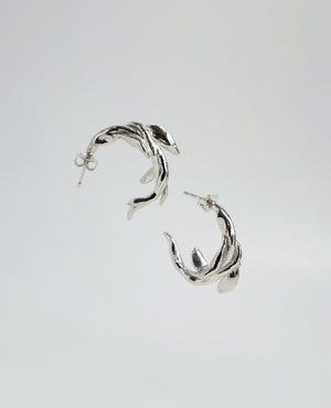 ALGAE TWIST // silver earrings - ORA-C jewelry - handmade jewelry by Montreal based independent designer Caroline Pham