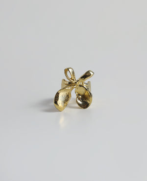 FINGER BOW // golden cuff ring - ORA-C jewelry - handmade jewelry by Montreal based independent designer Caroline Pham