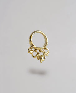 LIQUID NODULES // golden ring - ORA-C jewelry - handmade jewelry by Montreal based independent designer Caroline Pham