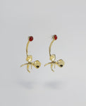 MAGNOLIA DRIP // golden earrings - ORA-C jewelry - handmade jewelry by Montreal based independent designer Caroline Pham