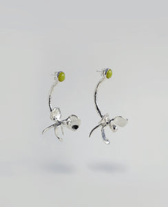 MAGNOLIA DRIP // silver earrings - ORA-C jewelry - handmade jewelry by Montreal based independent designer Caroline Pham