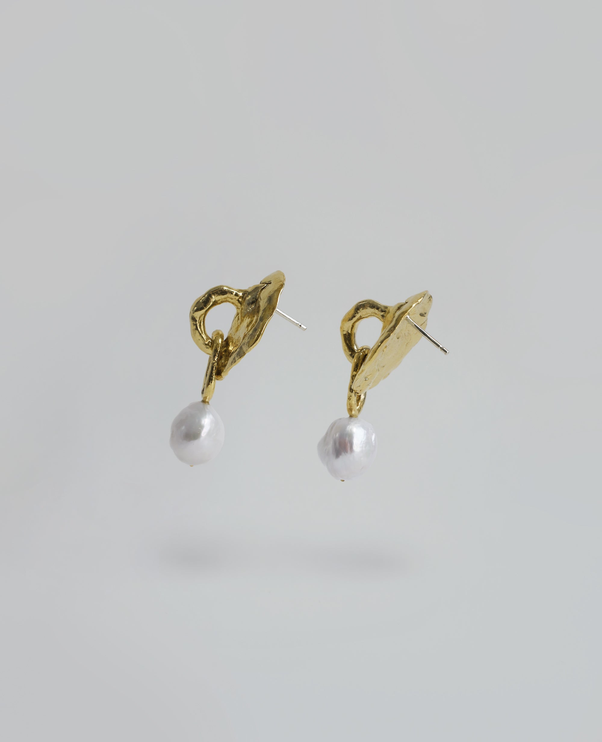 MOTHER AEGIS // golden earrings - ORA-C jewelry - handmade jewelry by Montreal based independent designer Caroline Pham