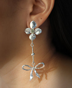 WILLOW BOW // silver earrings - ORA-C jewelry - handmade jewelry by Montreal based independent designer Caroline Pham