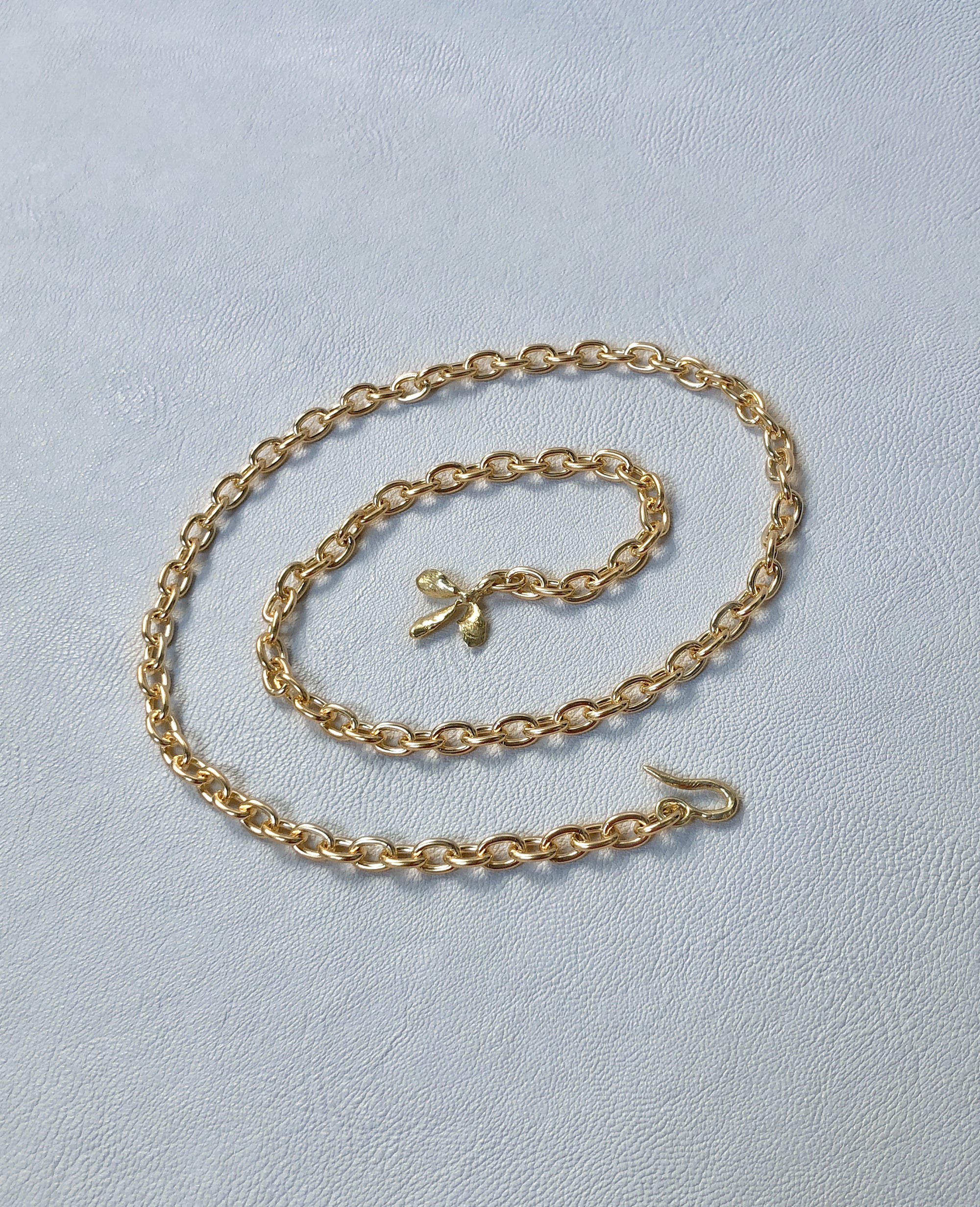TRIFOLI // brass chain - ORA-C jewelry - handmade jewelry by Montreal based independent designer Caroline Pham