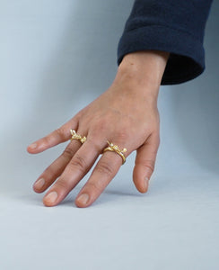 BOW WEE // golden ring - ORA-C jewelry - handmade jewelry by Montreal based independent designer Caroline Pham